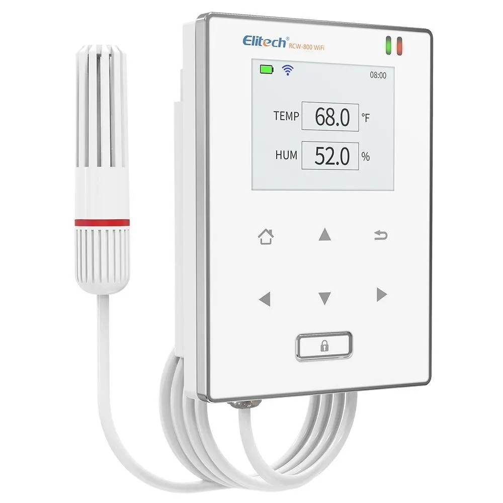 Termohigrómetro Digital Registrador Temperatura y Humedad Wifi Con Sonda Externa Modelo: RCW800 WIF - ELITECH - MRP | Stock: 2 - SAP: 050020007