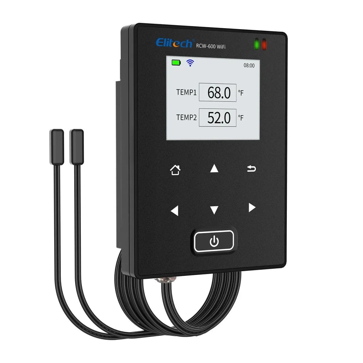 Termohigrómetro Digital Registardor Temperatura Externa Wifi /Inalámbrico C/2 Sensores Externos C/5 - ELITECH - MRP | Stock: 2 - SAP: 050020008