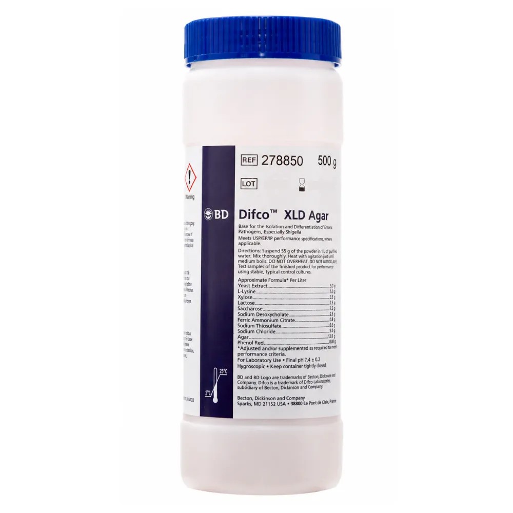 XLD Agar x 500gr (Agar Xilosa Lisina Desoxicolato) - REF: 278850 - BD MEDIOS DE CULTIVO | Stock: 5 - SAP: 064010094