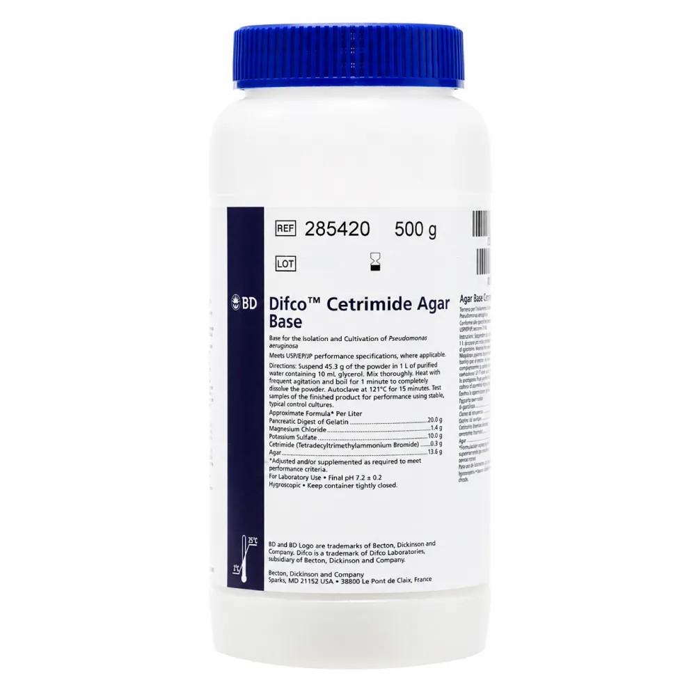 Cetrimida Base Agar x 500gr - REF: 285420 - BD MEDIOS DE CULTIVO | Stock: 5 - SAP: 064010096
