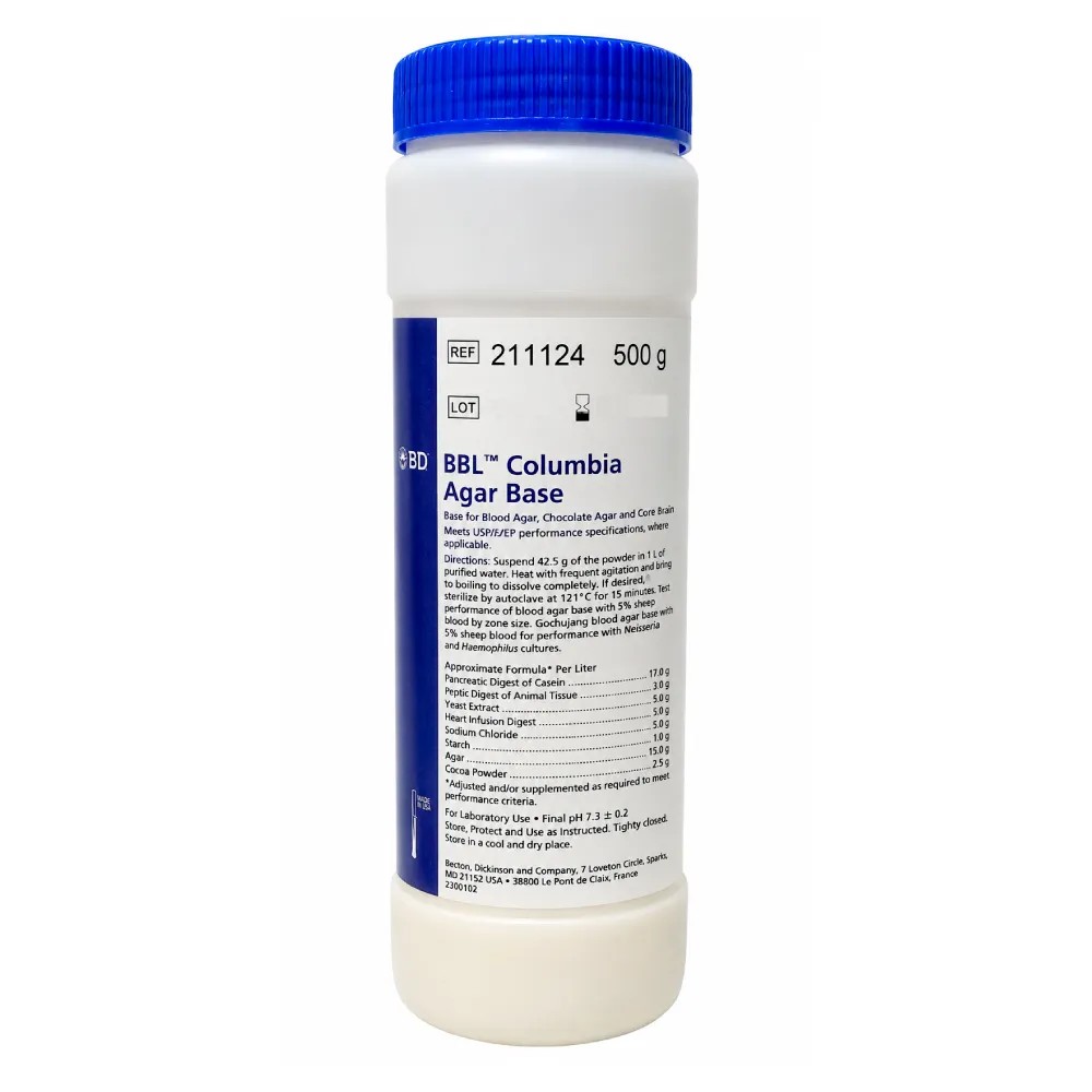 Columbia Blood Agar Base x 500gr - REF: 211124 - BD MEDIOS DE CULTIVO | Stock: 5 - SAP: 064010105