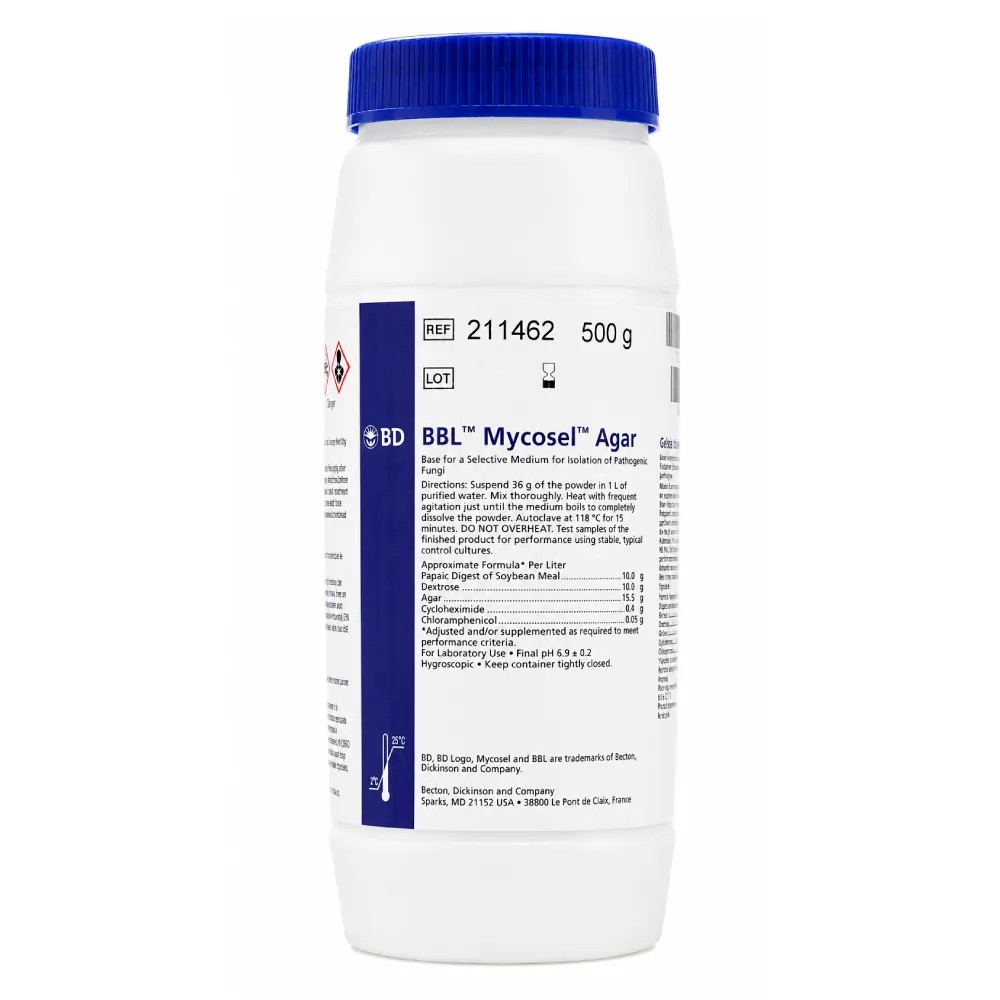 MYCOSEL™ AGAR x 500gr - REF: 211462 - BD MEDIOS DE CULTIVO | Stock: 5 - SAP: 064010108