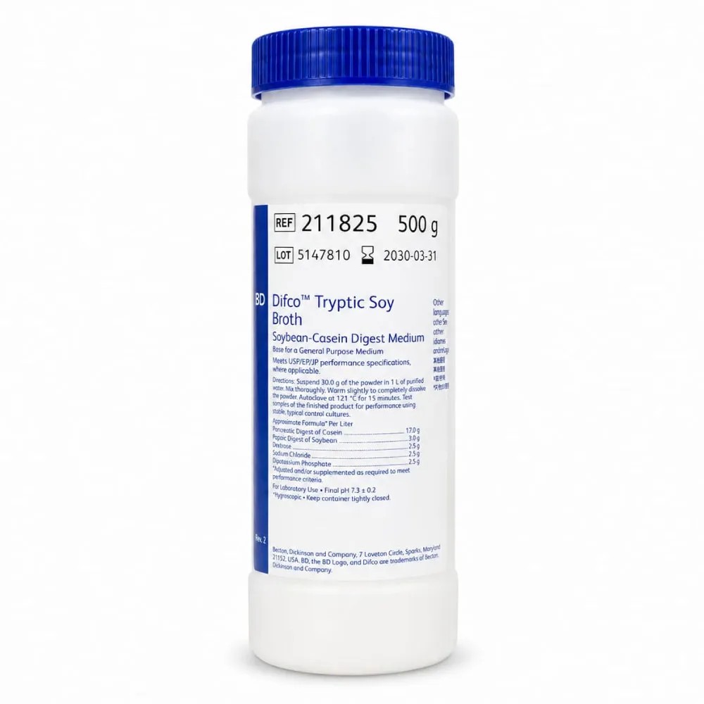 TSB Caldo (Caldo Soja Tripticaseina) X 500g REF: 211825 - BD MEDIOS DE CULTIVO | Stock: 5 - SAP: 064010120
