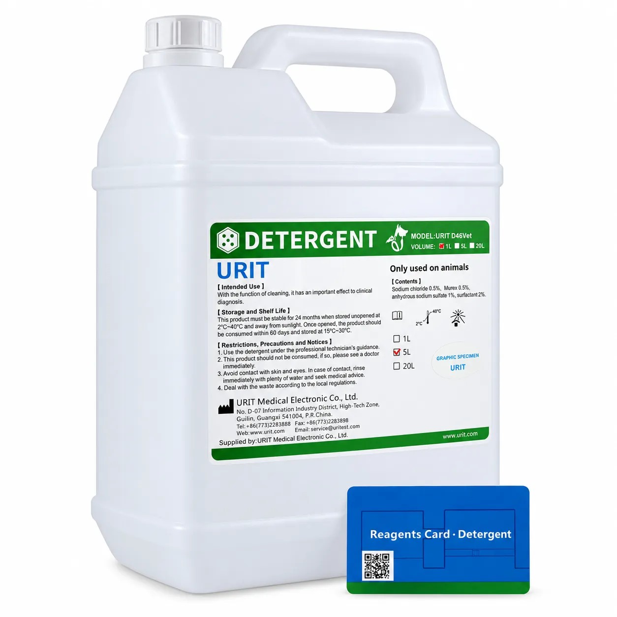 Detergente x 10 Litros 5 Diff (Cod.D46) Para - Modelo: BH-5100 - URIT | Stock: 0 - SAP: 077010021