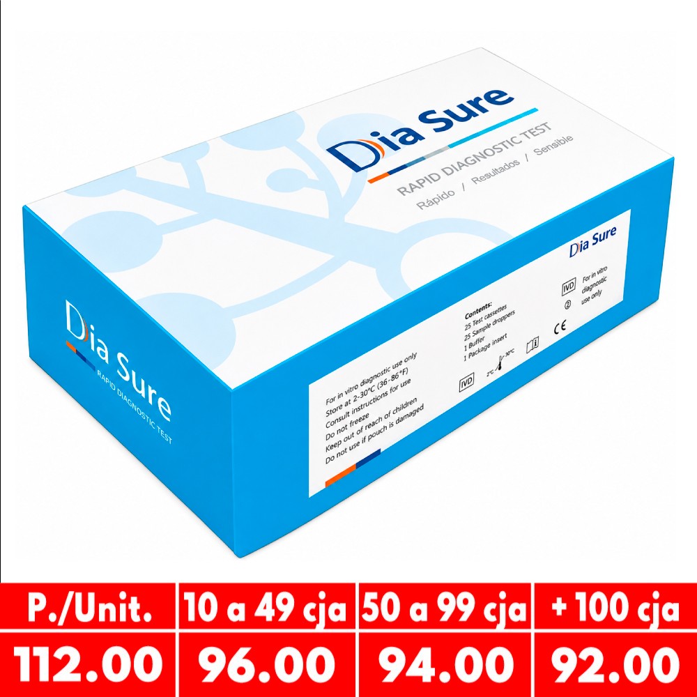 HIV/Sífilis X 25 Test Rapid Test Cassette - DIASURE | Stock: 6103 - Vto. 30/03/28 - SAP: 080010562