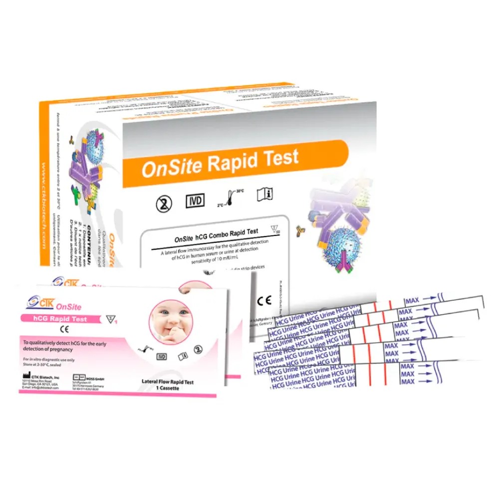 HCG X 30 Test Rapid Test (Suero/Orina) Cassette - CTKBIOTECH | Stock: 3000 - Vto. 11/05/28 - SAP: 085010036