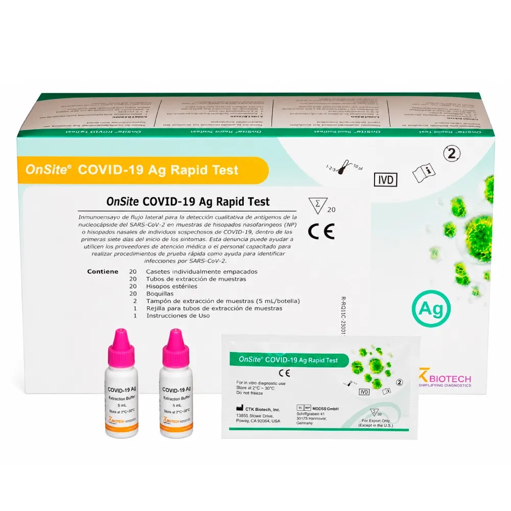 COVID-19 x 20 Test (Antígeno AG) Rapid Test Cassette - CTKBIOTECH | Stock: 0 - SAP: 085010053
