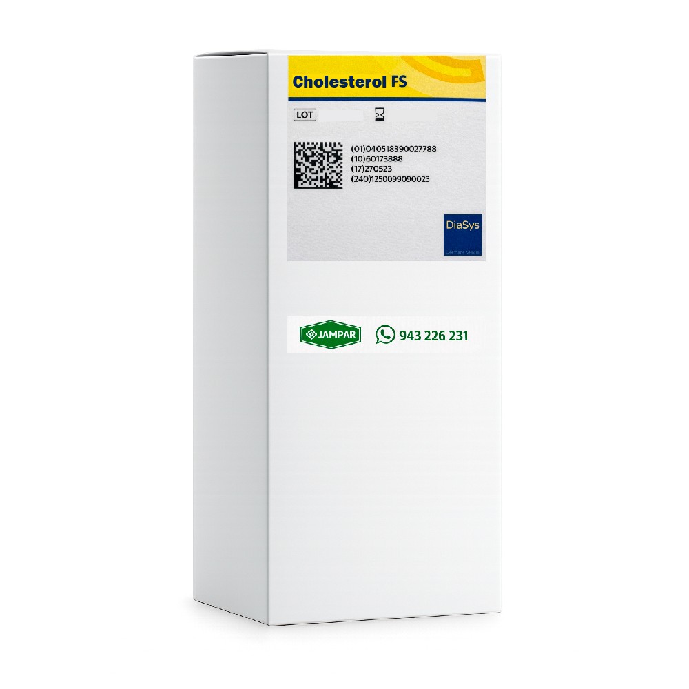 Colesterol FS X 1000ML (2A8ºC)(1X1000ML + Std 1X3ML) - DIASYS DIAGNOSTIC | Stock: 0 - SAP: 147010017
