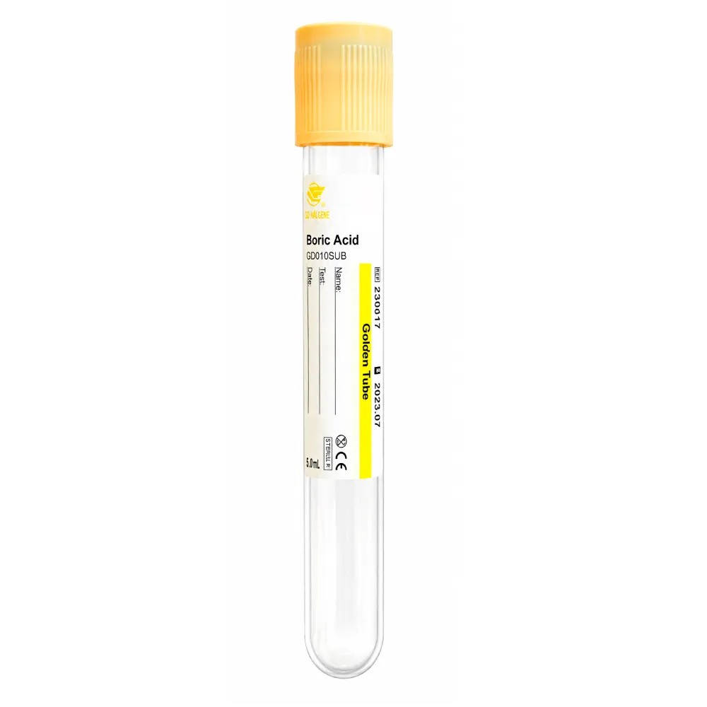Tubo Plastico 10.5ml (16mmx100mm) Esteril al Vacio P/Recoleccion de Orina Sin Aditivo x 100 Unds - GOLDEN VAC | Stock: 400 - SAP: 171030004