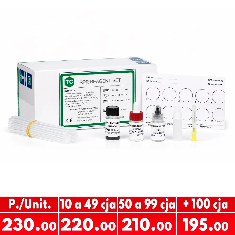 RPR x 500 Test (Metodo Carbon) (2 a 8ºC) - TECO | Stock: 115 - Vto. 30/01/28 - SAP: 176010005