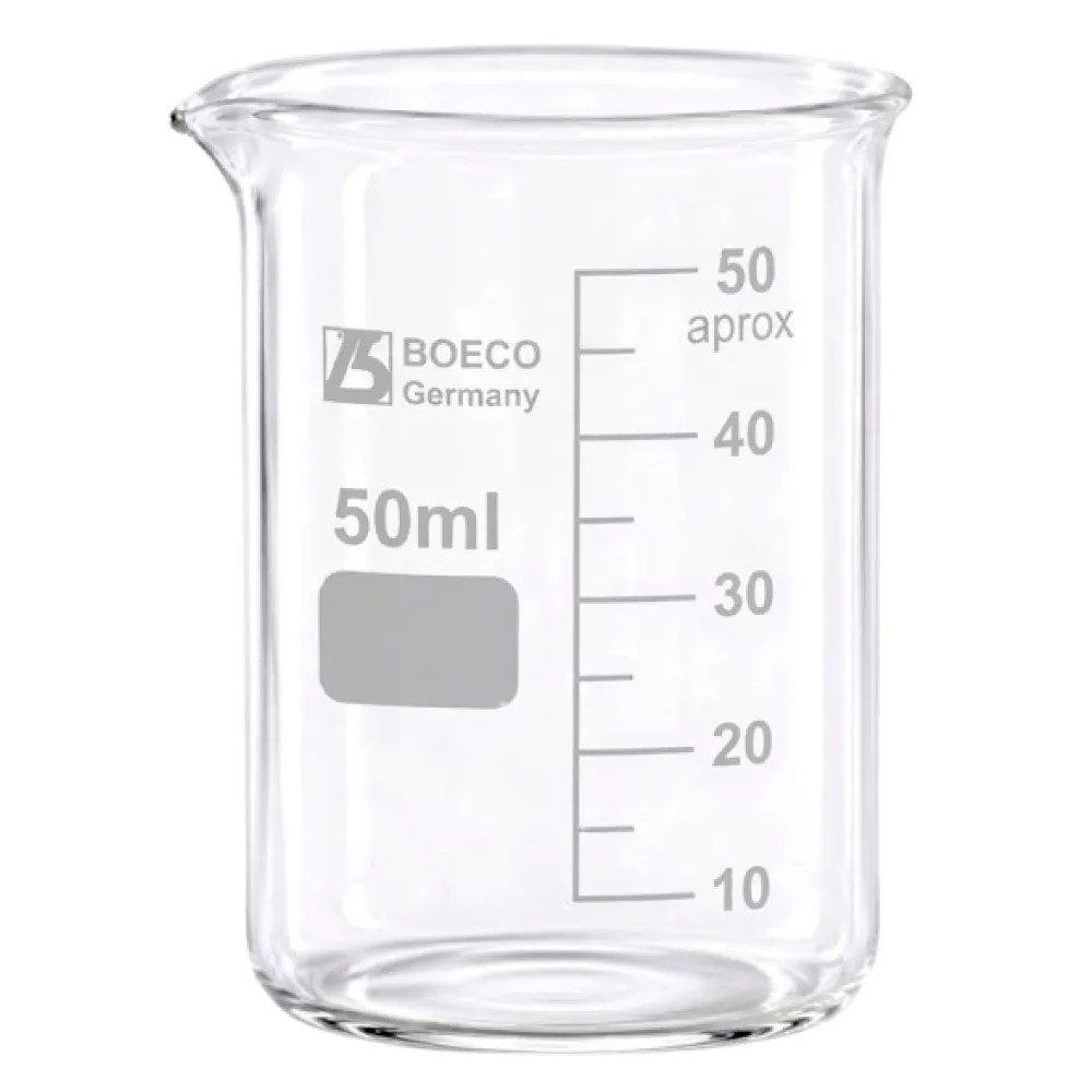 Vaso 50ml Vidrio Precipitación Boro 3.3 - BOECO | Stock: 1000 - SAP: 187030014