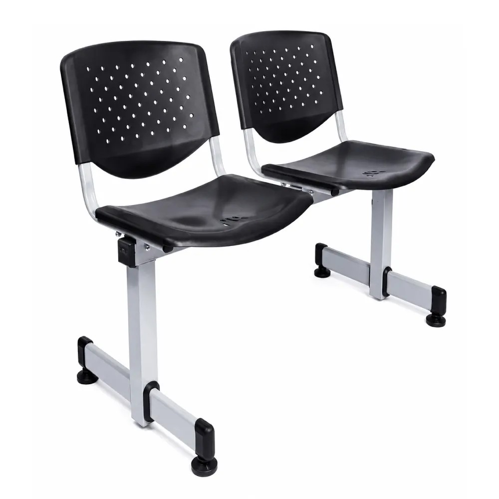 Banca Metálica de 2 Asientos en Estructura Pintada al Horno Color Gris/Negro - CHINA | Stock: 10 - SAP: 204020498