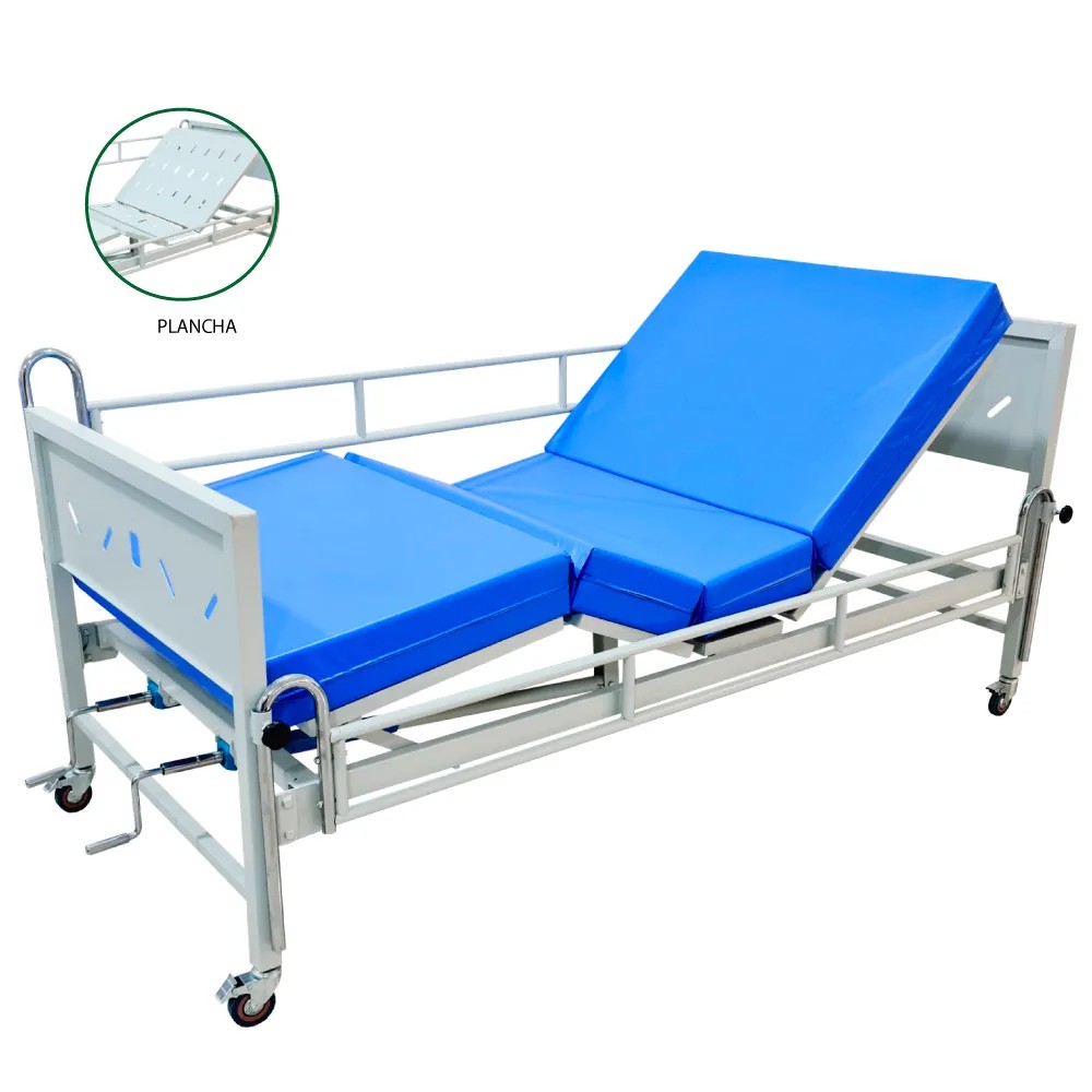 Cama Clínica con 2 Manivelas IRON + Colchón Articulado - CHINA | Stock: 5 - SAP: 204020508