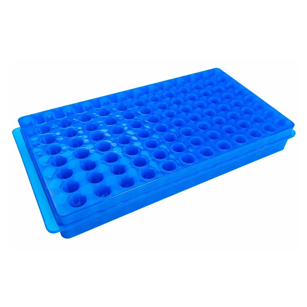 Gradilla Polipropileno 96 Hoyos Para 1.5ml/2ML Color Azul Autoclavable - CHINA | Stock: 100 - SAP: 204030581
