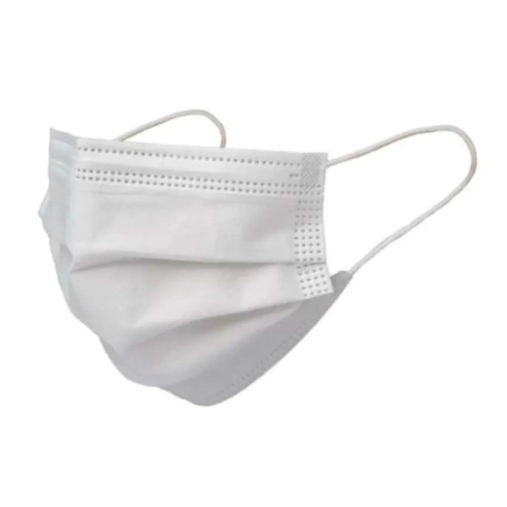 Mascarilla de 3 Pliegues Blanco para Adulto Caja x 50 Unidades - CHINA | Stock: 100 - SAP: 204030720