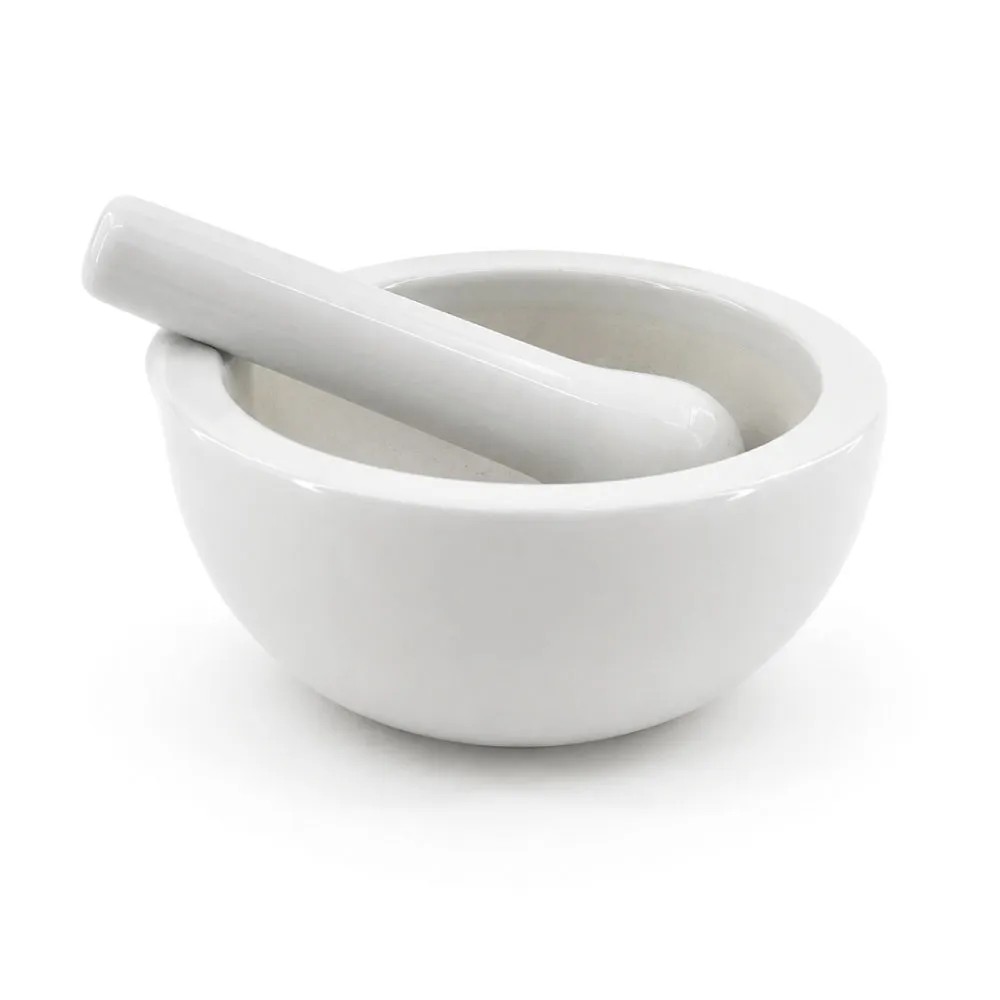 Mortero de Porcelana con Pilón 90mm - CHINA | Stock: 1000 - SAP: 204030749