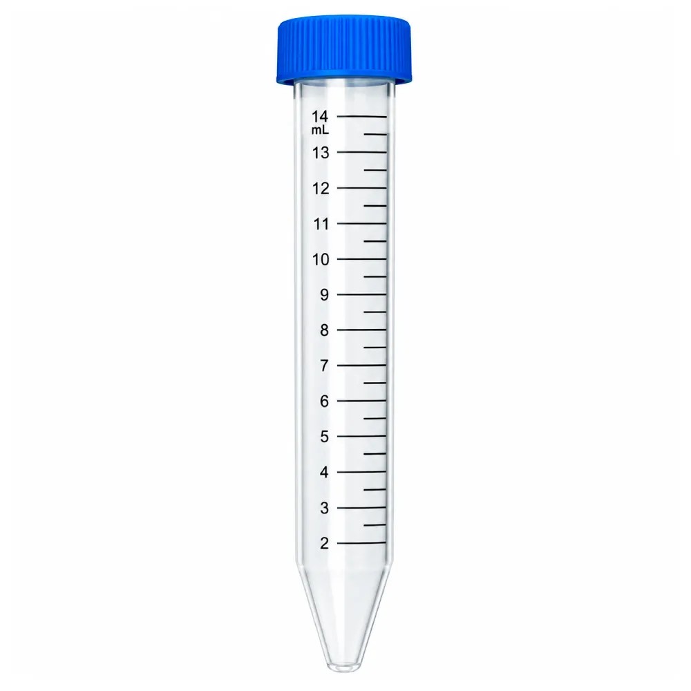 Tubo 15ml Conico Plastico Esteril Libre DNASA,RNASA y Pirogeno Bolsa x 50 Unds - CHINA | Stock: 5118 - SAP: 204030796