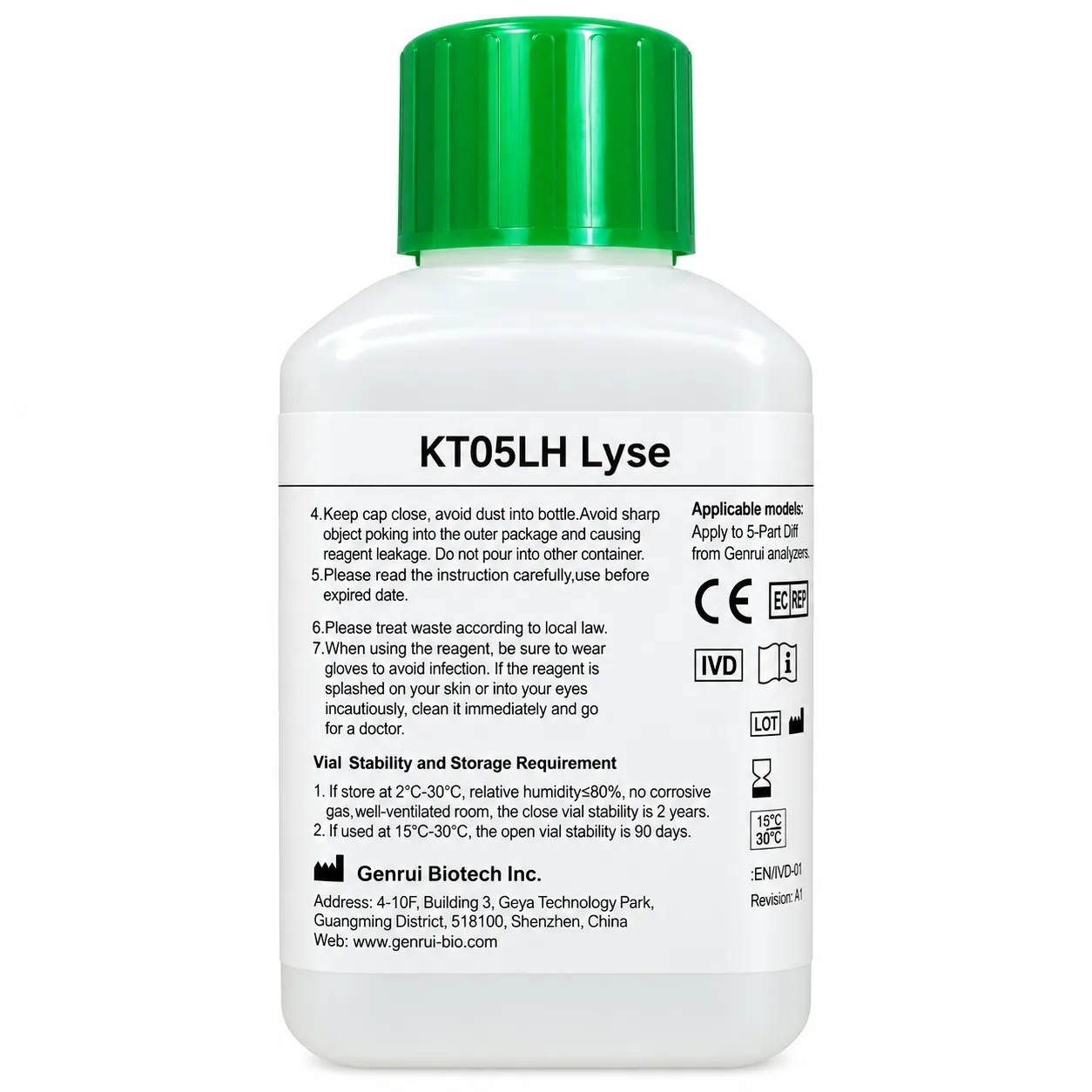 Lisante LH x 200ml 5 Diff para Modelos KT-6610/KT-6600/KT-6500 - GENRUI | Stock: 30 - SAP: 247010011