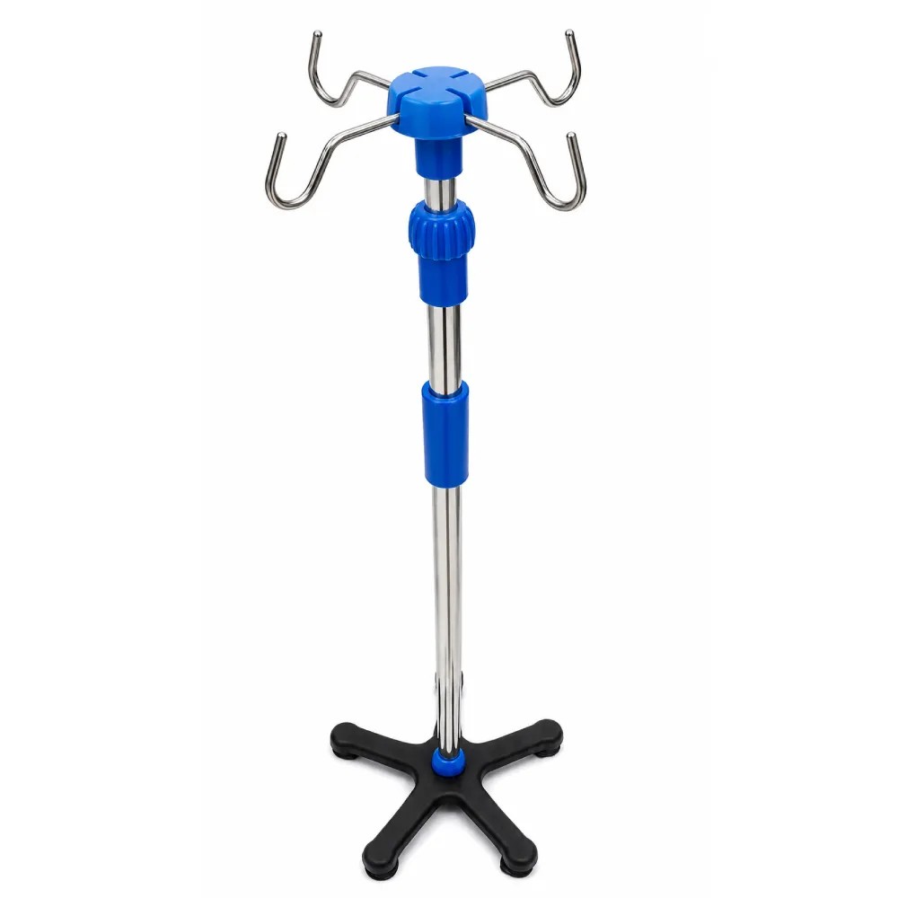 Porta Suero en Acero Inoxidable Fijo de Cinco Patas - NACIONAL | Stock: 100 - SAP: 266020193