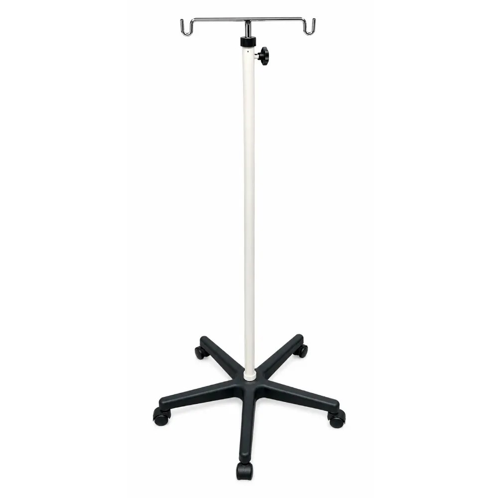 Porta Suero Metal Pintado al Horno y PVC Rodable con 5 Patas (Base Pentagonal) - NACIONAL | Stock: 100 - SAP: 266020212