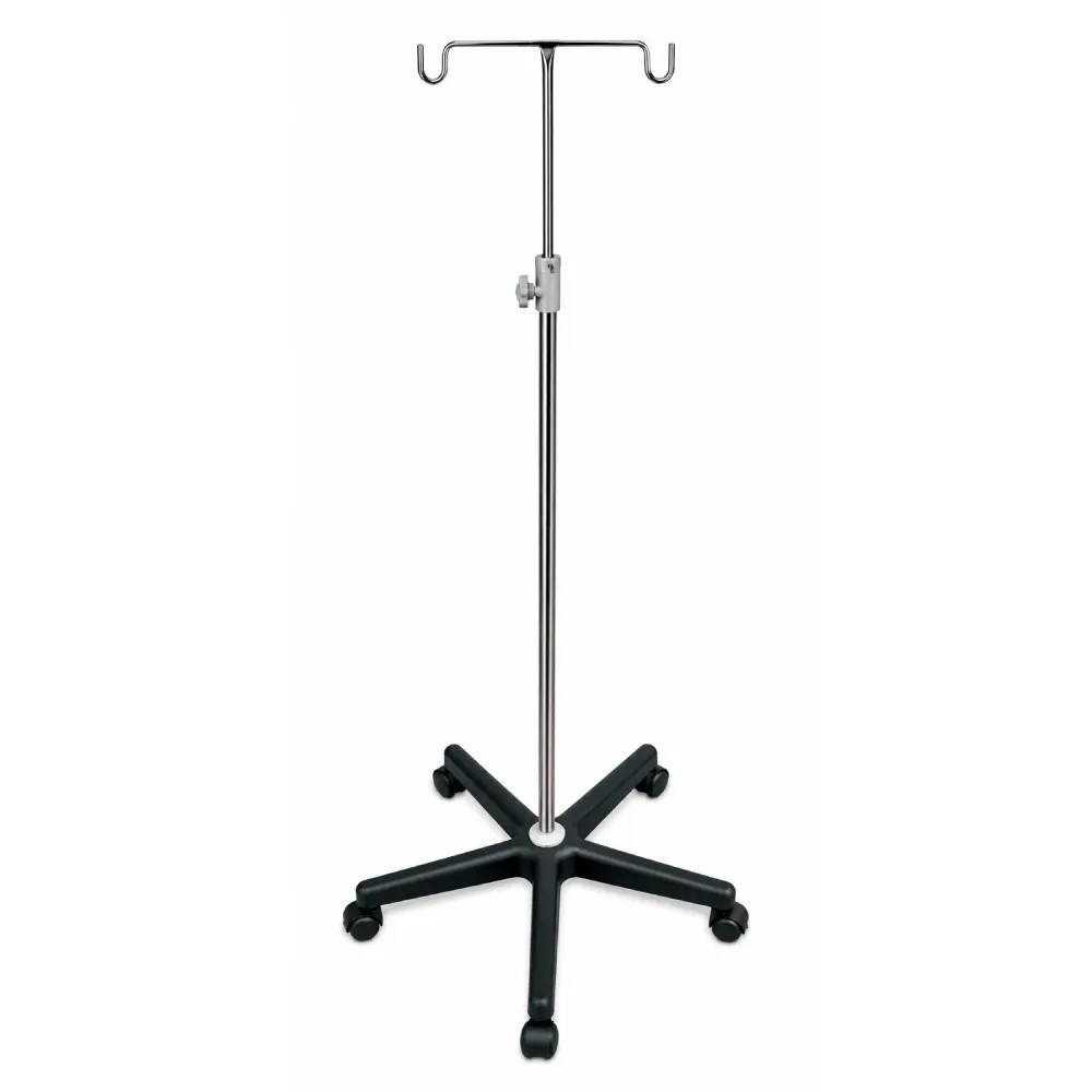 Porta Suero Acero Inoxidable y PVC con 5 Patas (Base Pentagonal) - NACIONAL | Stock: 100 - SAP: 266020213