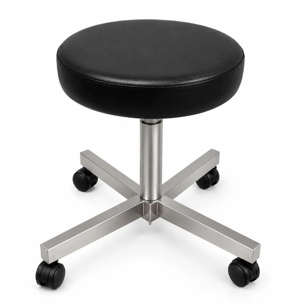 Taburete Giratorio Acero Fijo Con Asiento Giratorio (M-48) - NACIONAL | Stock: 100 - SAP: 266020222