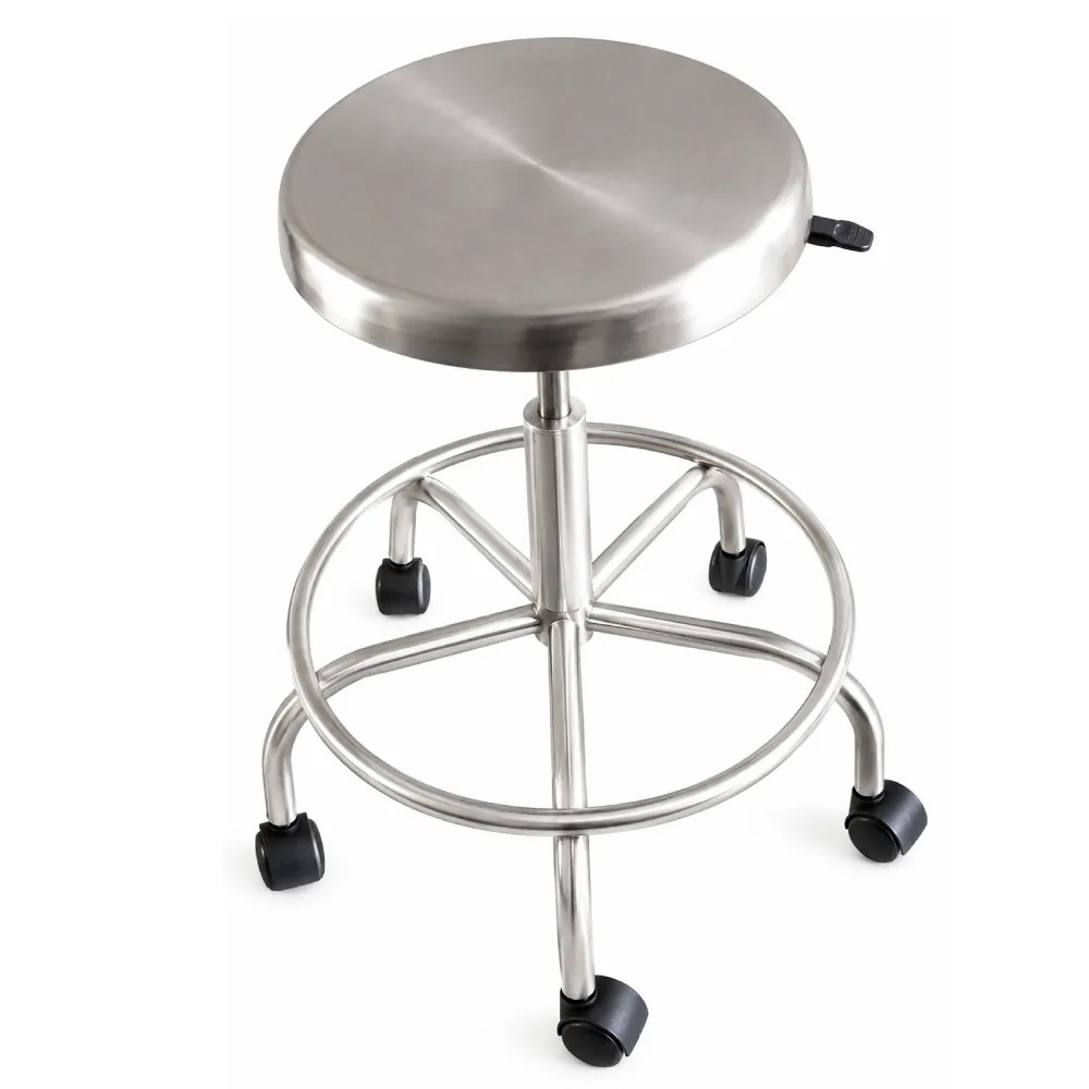 Taburete Giratorio Acero Inoxidable con Asiento (M-49) - NACIONAL | Stock: 100 - SAP: 266020227