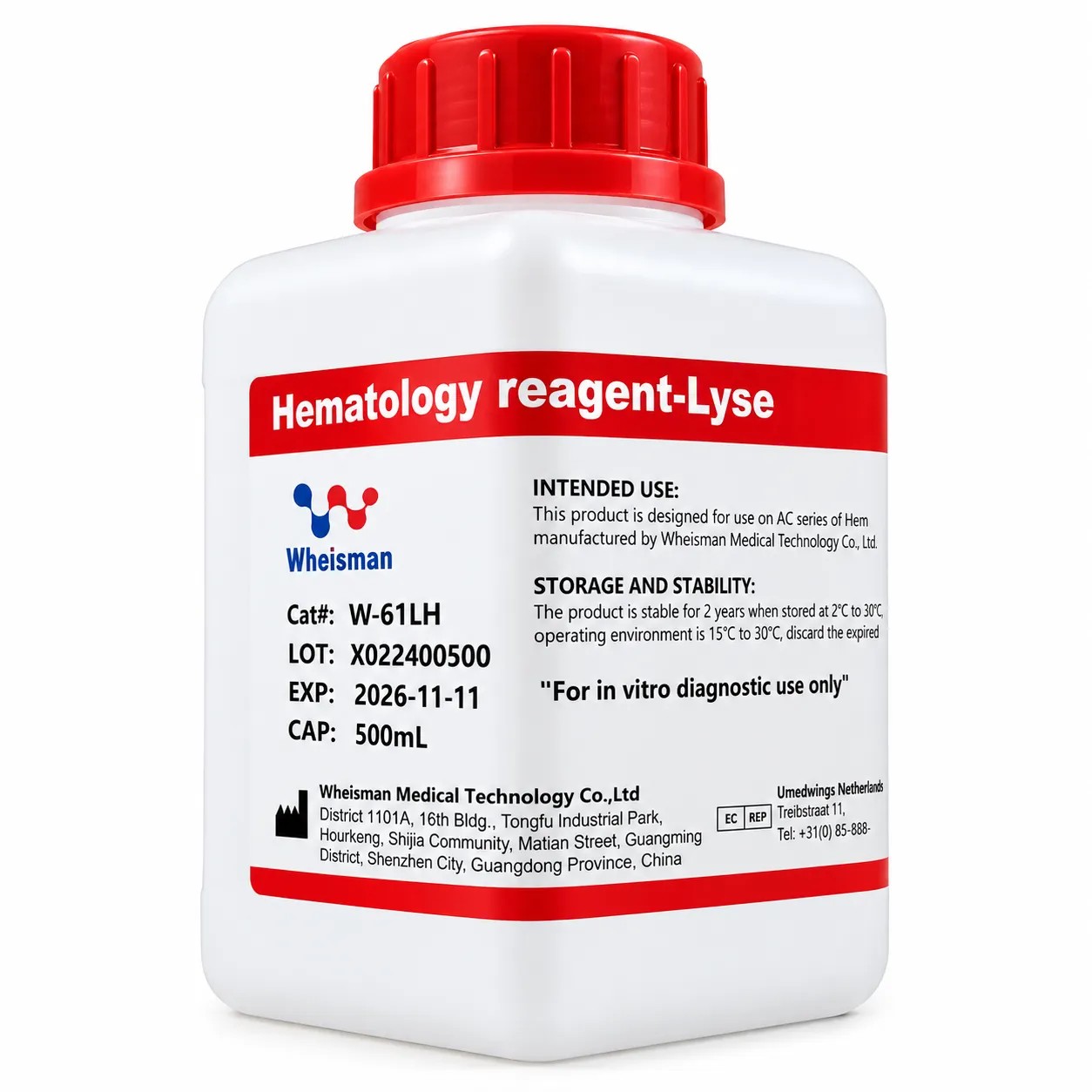 Lisante W-61LH x 500ml 5 Diff Para Modelo AC610 - WHEISMAN | Stock: 0 - SAP: 285010002