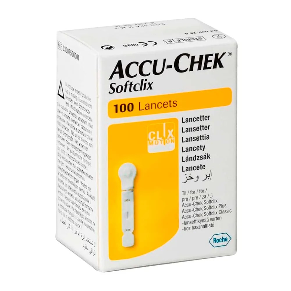 Lanceta Esteril 28g Caja x 100 Unds - Modelo: Softcxli - ACCU-CHEK | Stock: 100 - SAP: 379030002