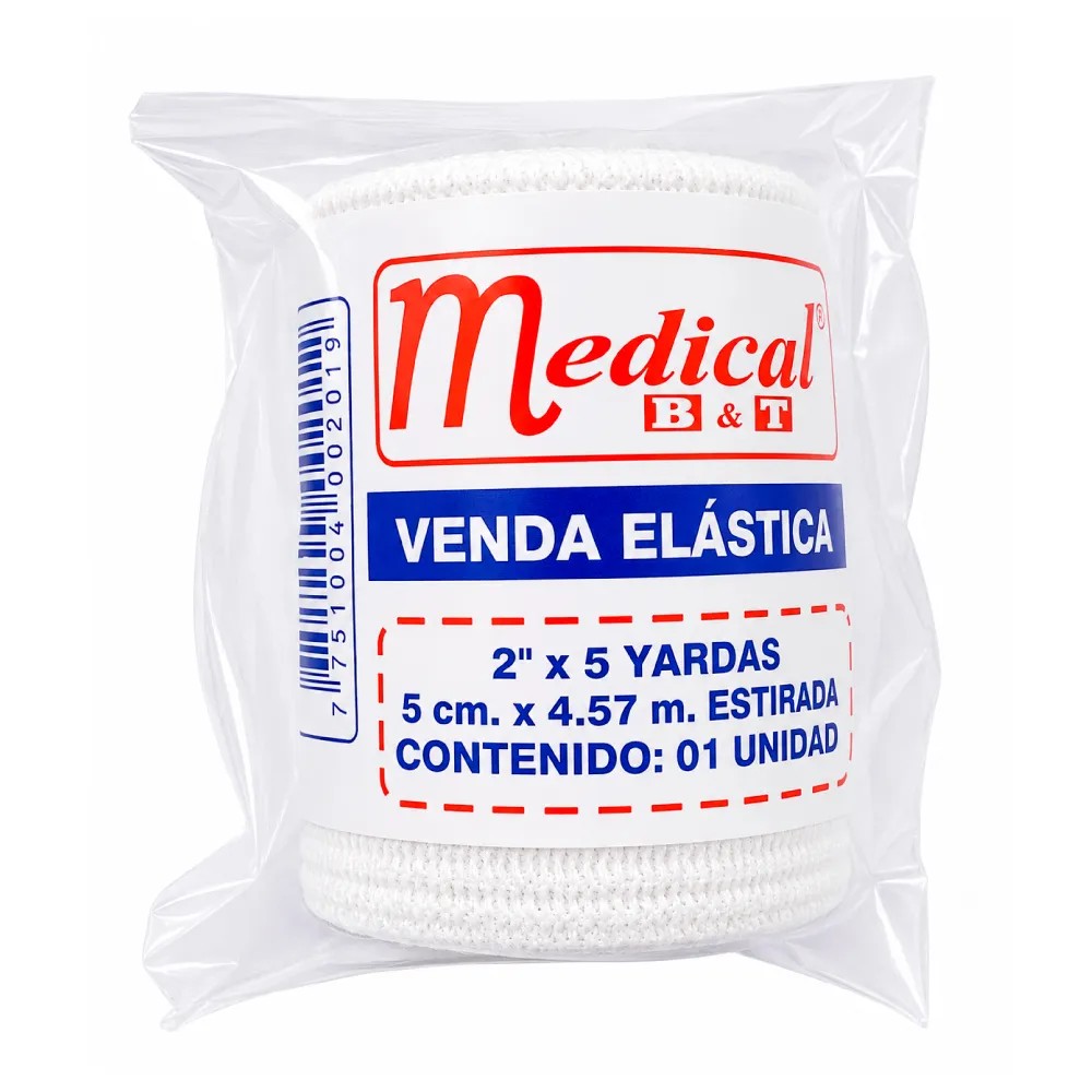 Vendas Elásticas Asépticas 2"x5 Yardas - MEDICAL B&T | Stock: 100 - SAP: 407030001