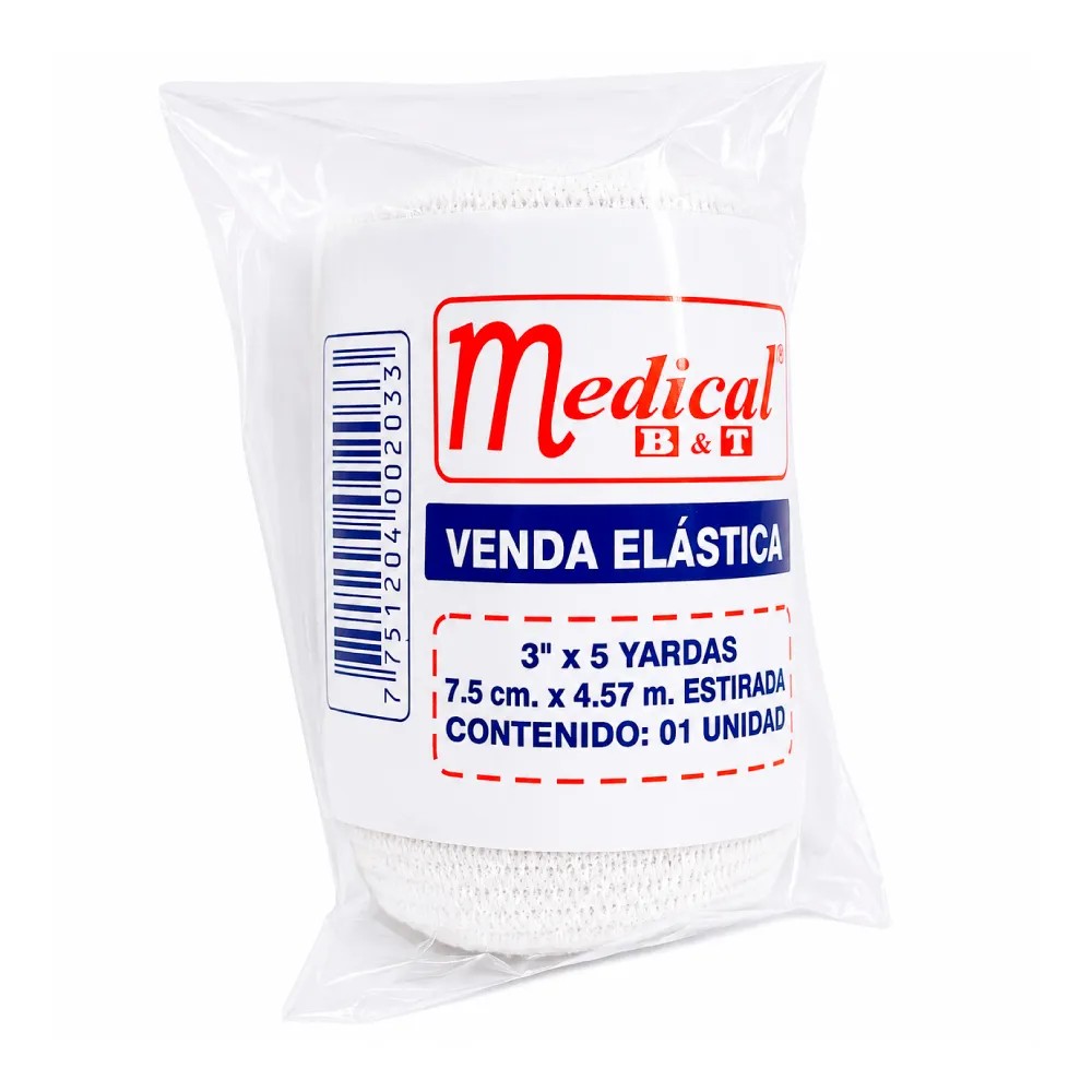 Vendas Elásticas Asépticas 3"x5 Yardas - MEDICAL B&T | Stock: 100 - SAP: 407030002