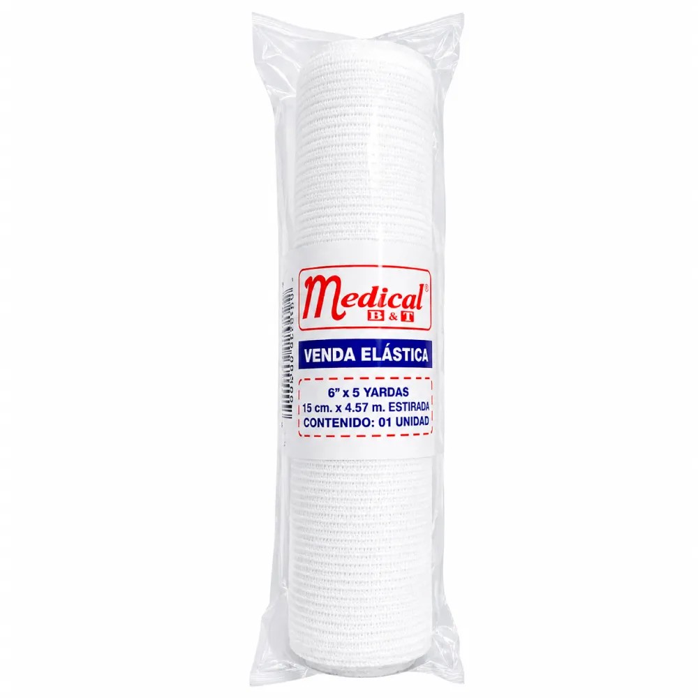 Vendas Elásticas Asépticas 6"x5 Yardas - MEDICAL B&T | Stock: 100 - SAP: 407030005