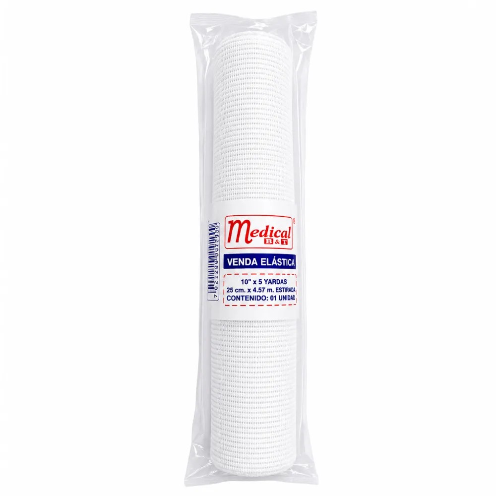 Vendas Elásticas Asépticas 10"x5 Yardas - MEDICAL B&T | Stock: 100 - SAP: 407030007