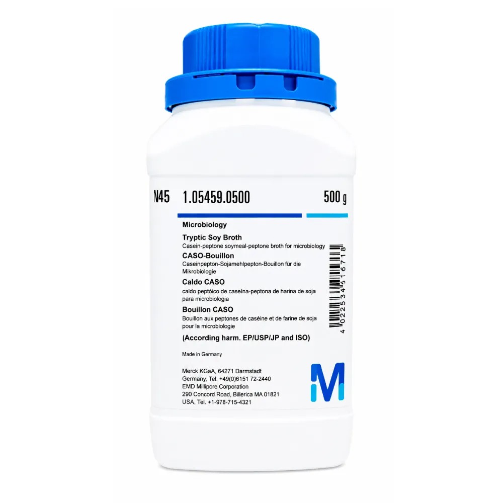 TSB Caldo (Tripticase Soya Caldo) X 500gr - MERCK | Stock: 5 - SAP: 412010001