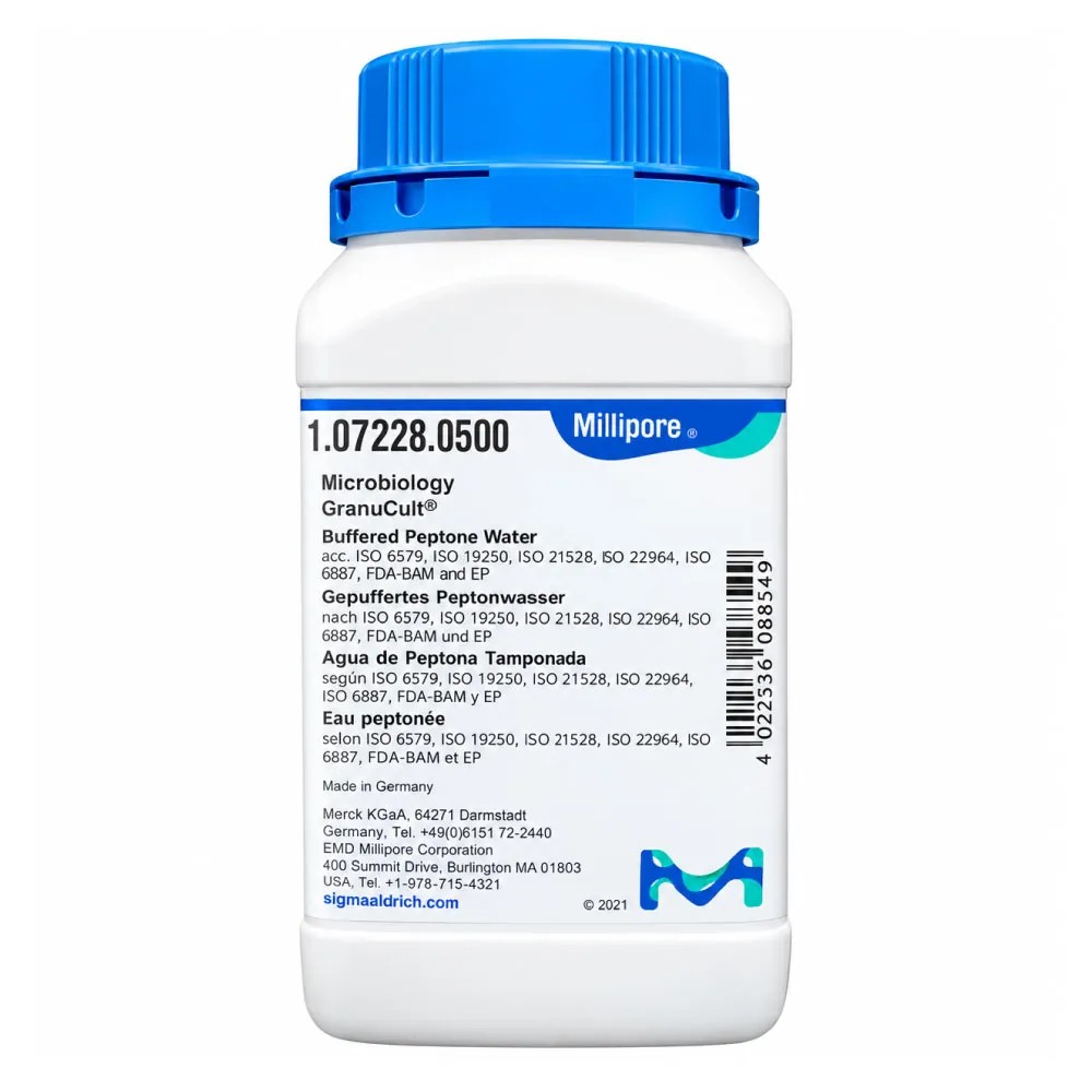 Agua de Peptona Tamponada X 500g REF: 107228 - MERCK | Stock: 5 - SAP: 412010022