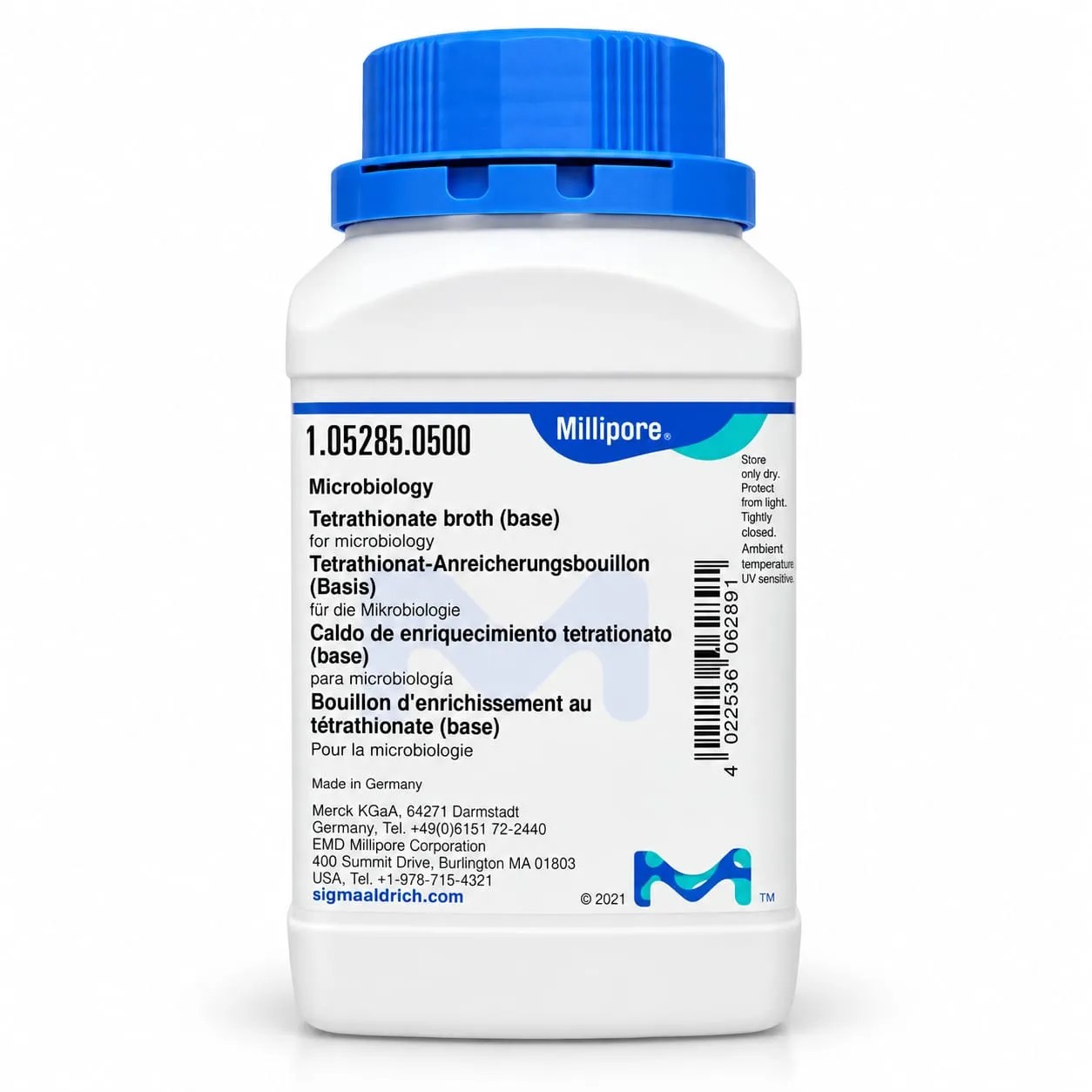 Caldo de Enriquecimiento Tetrationato (base) x 500g REF: 105285 - MERCK | Stock: 5 - SAP: 412010027