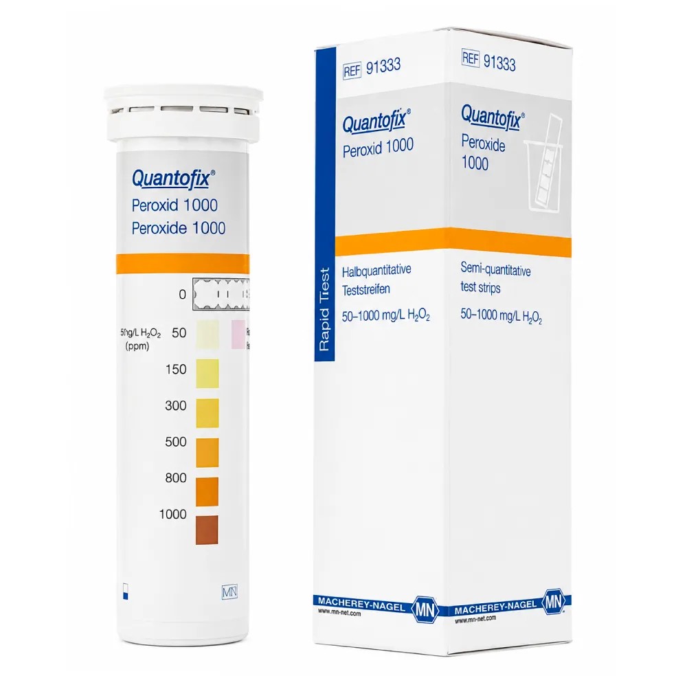 Tiras Reactivas para Peroxido de Hidrogeno 0-1000MG/L QUANTOFIX X 100 Test - MACHEREY NAGEL | Stock: 100 - SAP: 416010001