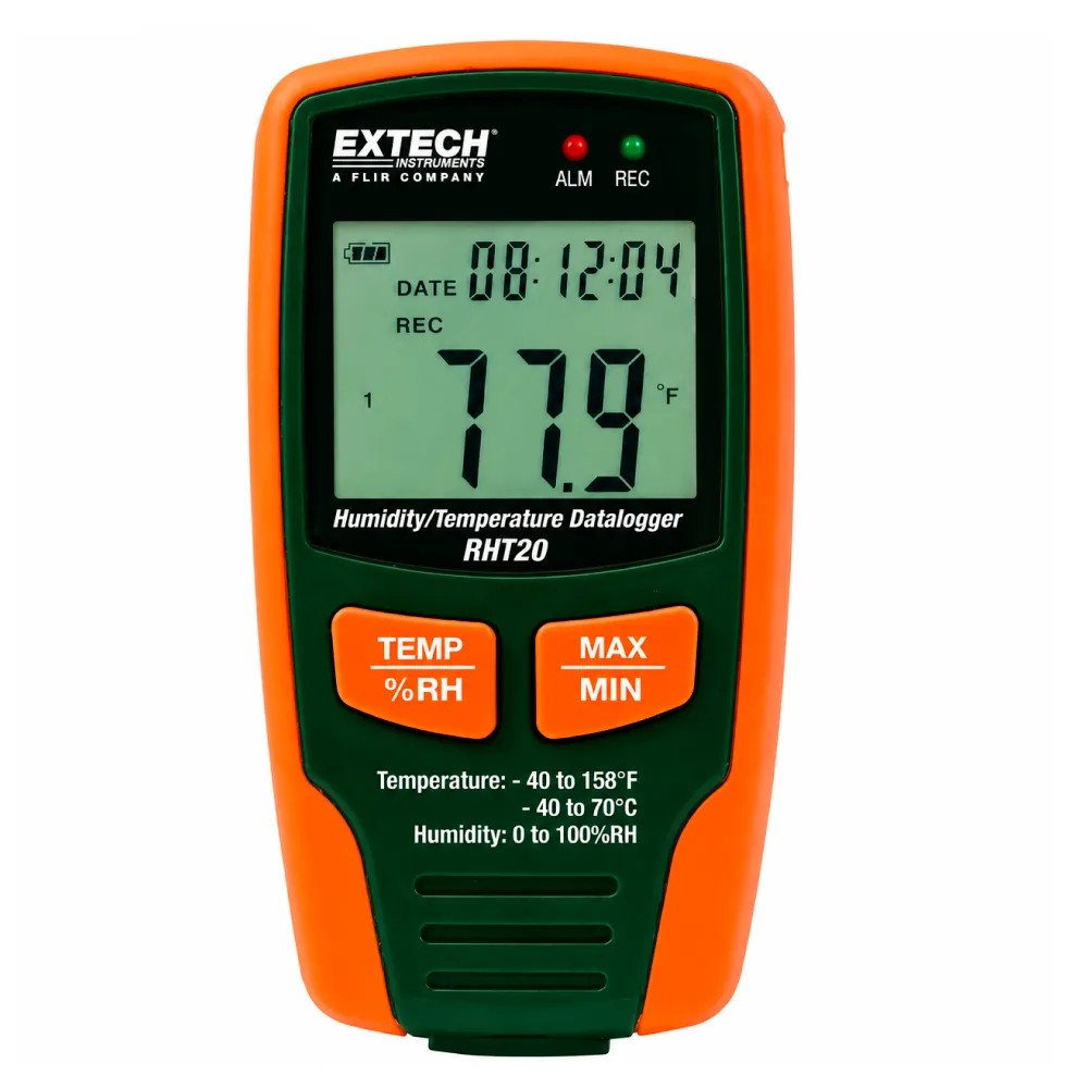 Datalogger Digital Registrador de Temperatura -40 a 70 °C y Humedad 0 a 100% HR. Modelo Extech RHT20 - EXTECH INSTRUMENTS | Stock: 5 - SAP: 418020001