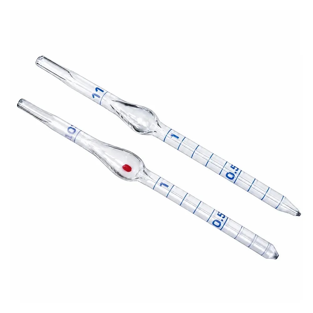 Pipetas Para Globulos Rojo de Vidrio X 12 CM - HBG | Stock: 100 - SAP: 419030002