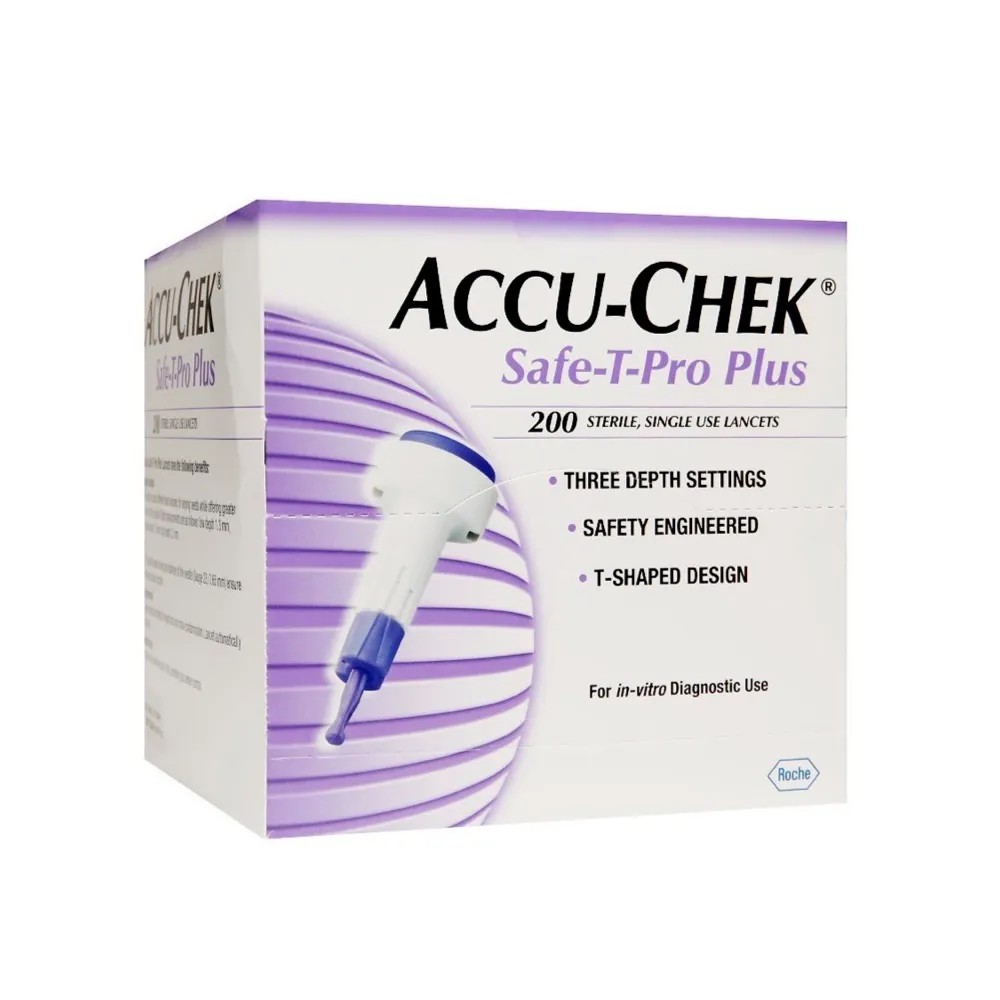Lanceta Retractiles 23G x 1.3mm, 1.8m y 2.3mm Accu-Chek Safe-T-Pro Plus x 200 Unds - ROCHE | Stock: 100 - SAP: 422030001