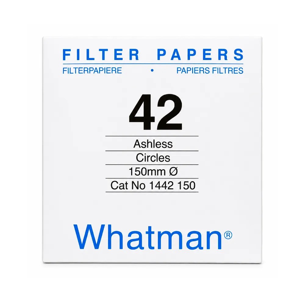 Papel Filtro Cualitativo N-42 Diámetro 150 mm (15 cm) X 100 Unds - WHATMAN | Stock: 100 - SAP: 080020349