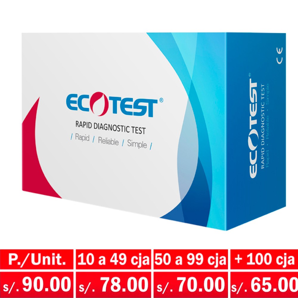 Sifilis x 30 Test Rapid Test Cassette - ECOTEST | Stock: 5576 - Vto. 01/07/28 - SAP: 248020003