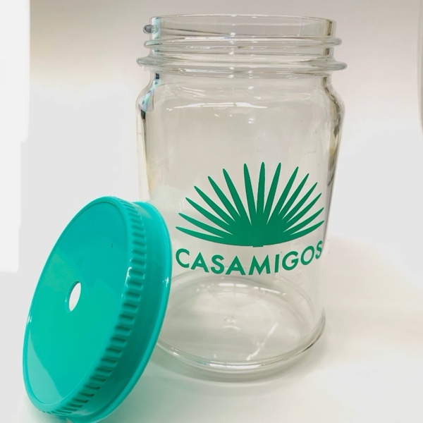 Plastic Jar With Straw Hole Lid - TED1018-01