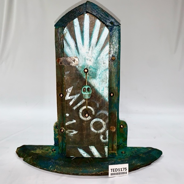 Wooden Bottle Storage Box Skull - TED1175