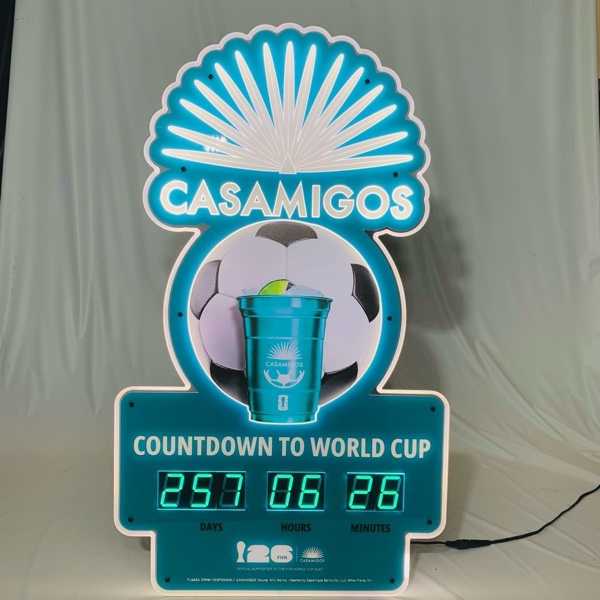 Count Down To World Cup Clock Sign - TED1248