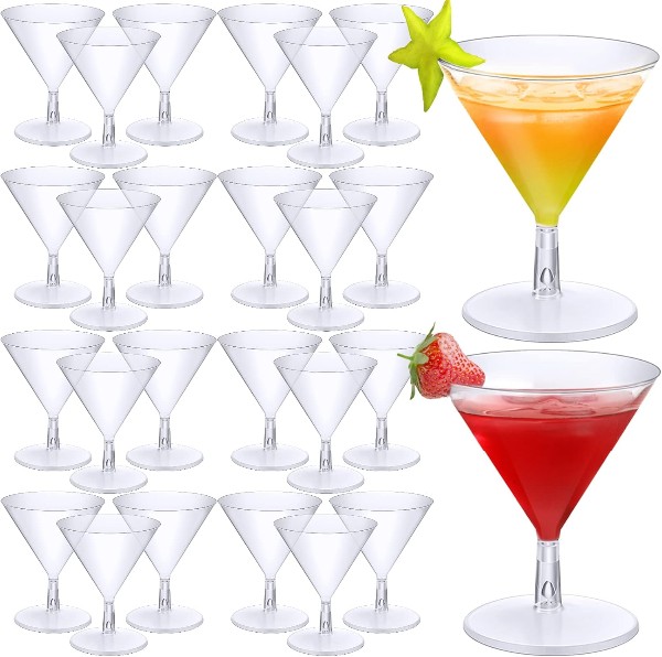Plastic Martini Glasses 2oz (Box of 70) - TED1272