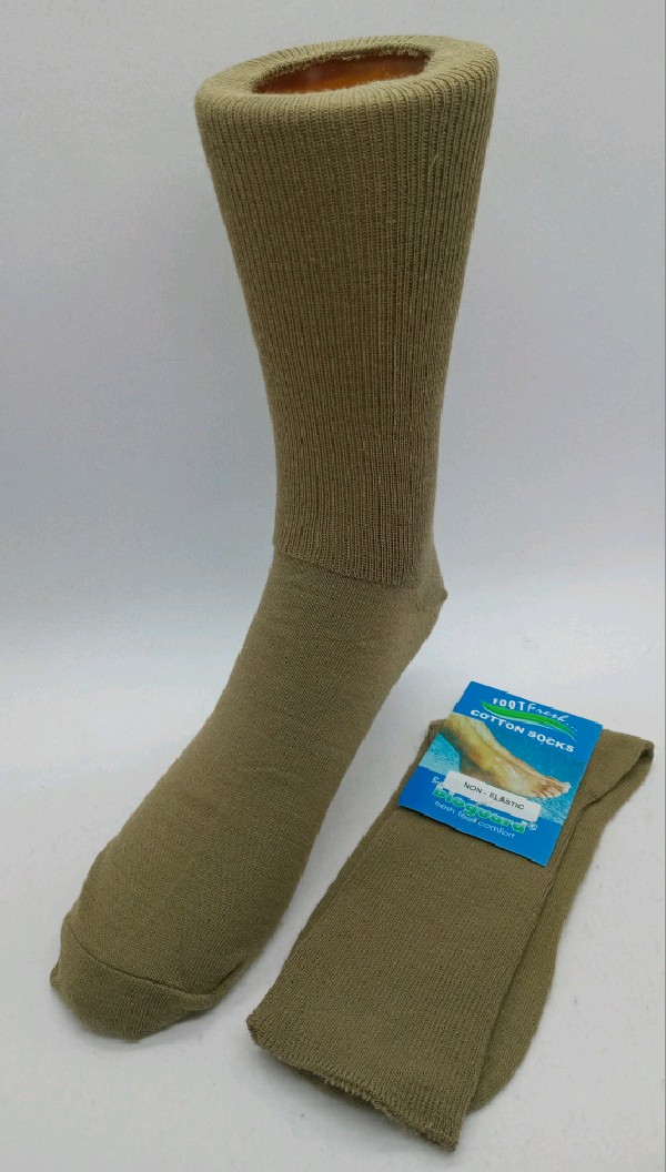 Formal Non Elastic Socks - Green Khaki