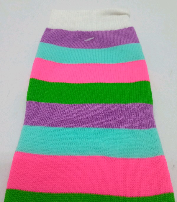 Knee High - Broad Stripe - Pink, Blue, Purple & Green