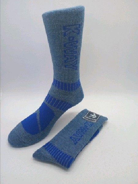 K-Way Mohair Hiking Sock - Navy Blue & Grey