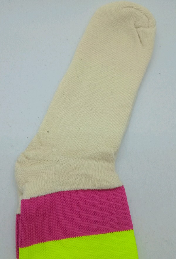 Nylon with Padded Cotton Foot - Yellow & Maroon
